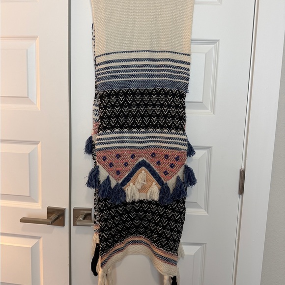 Anthropologie x Hello Hydrangea Knit Patterned Tassel Scarf - Picture 5 of 9